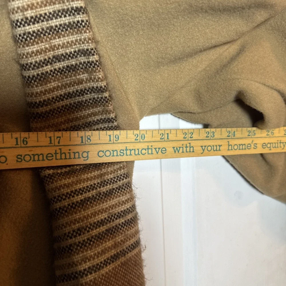 Vintage 70s 80s‎ Camel Wool Overcoat Women's Full Length ILGWU Union Made USA